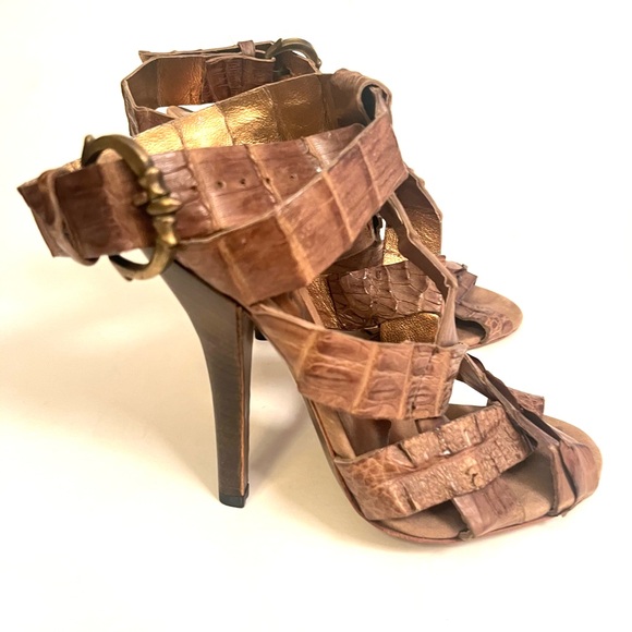 Emanuel Ungaro crocodile stiletto heels - Picture 1 of 5